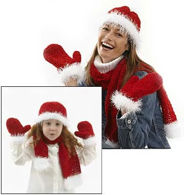 Santa Claus Scarf Pattern (Crochet)