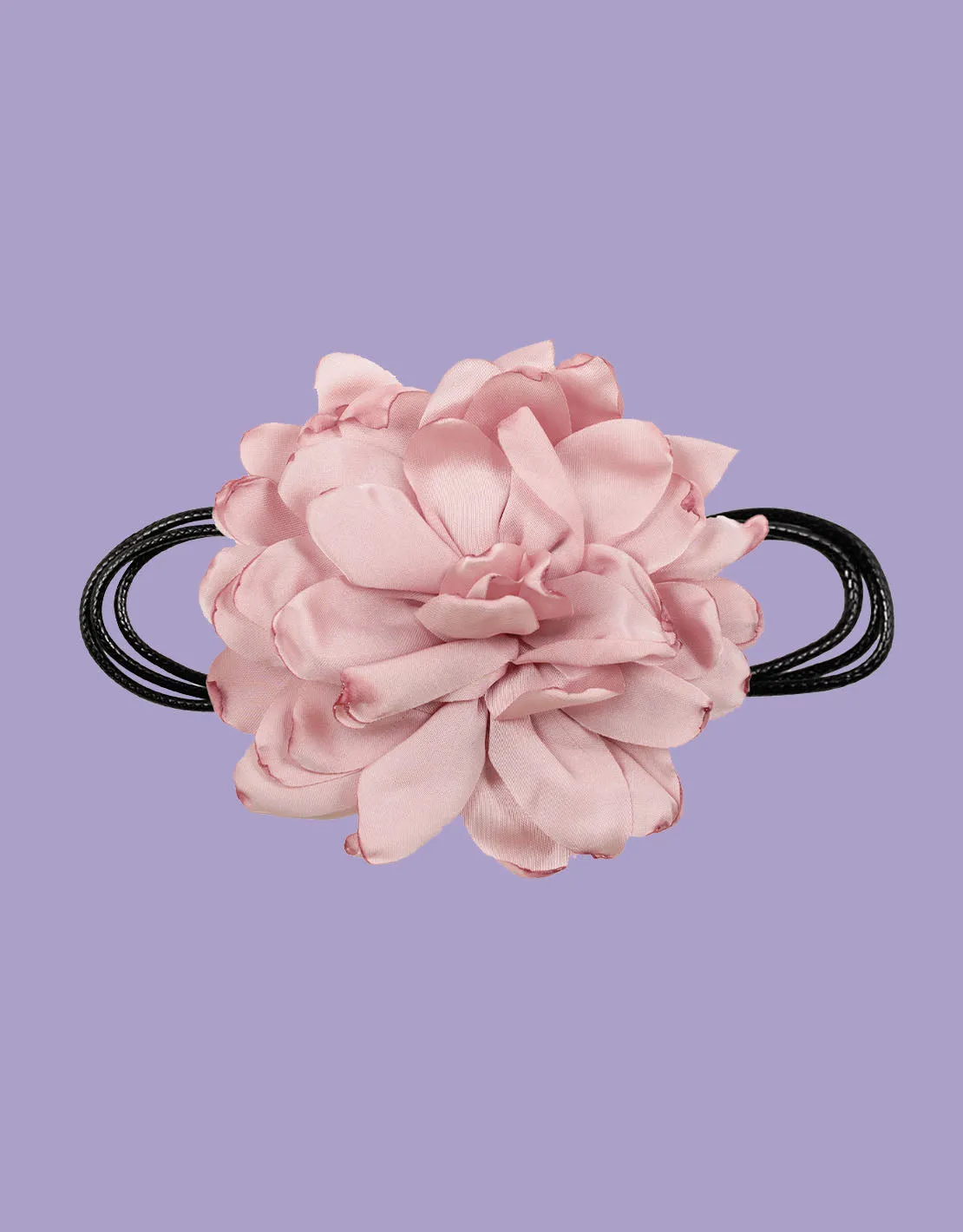 Satin big flower choker