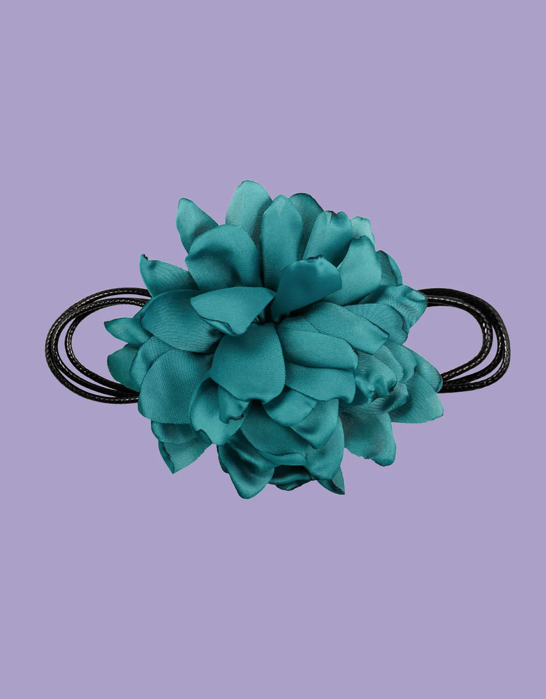 Satin big flower choker