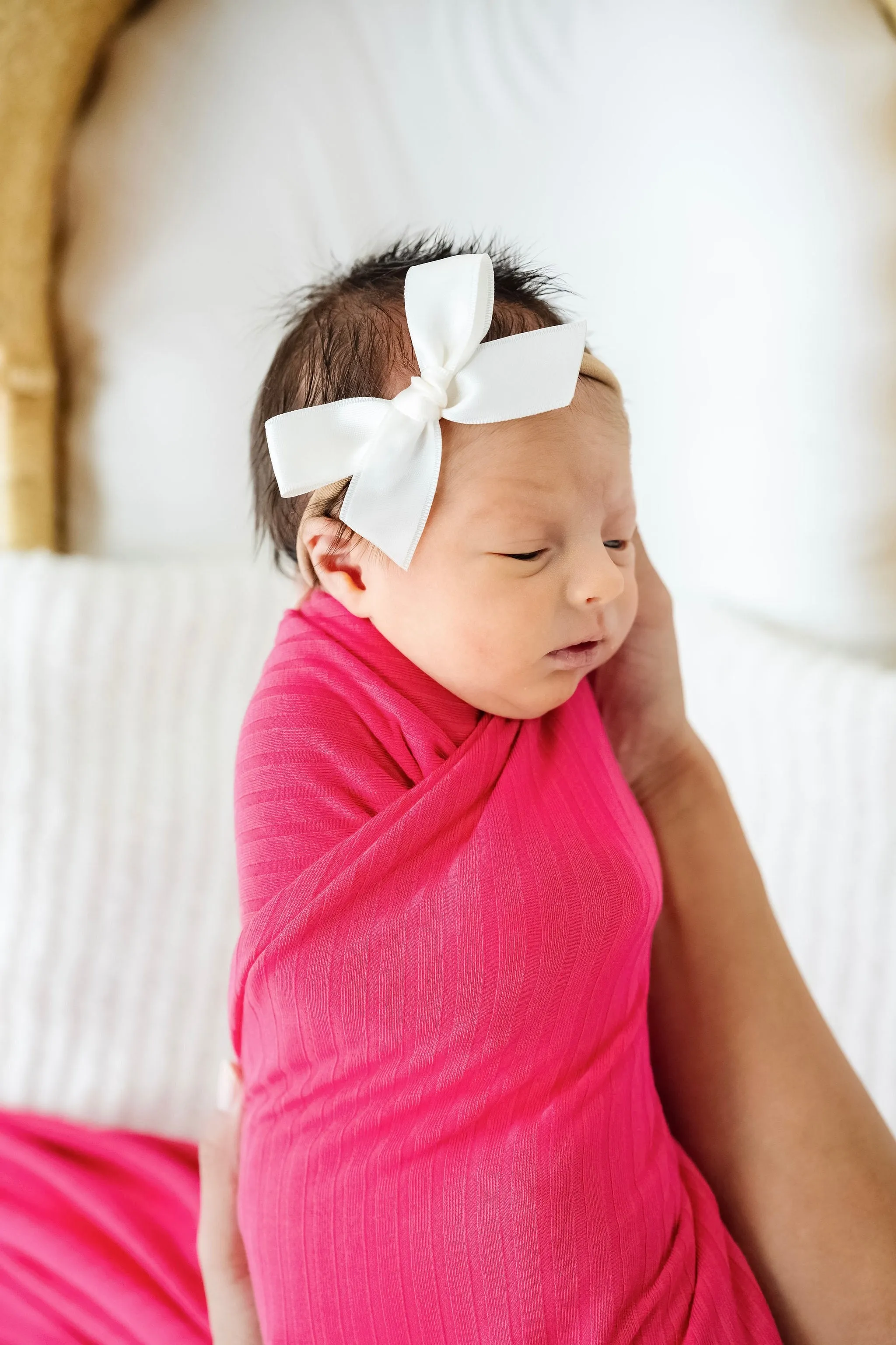 Satin Bow 3 Pack: French Pink Headbands