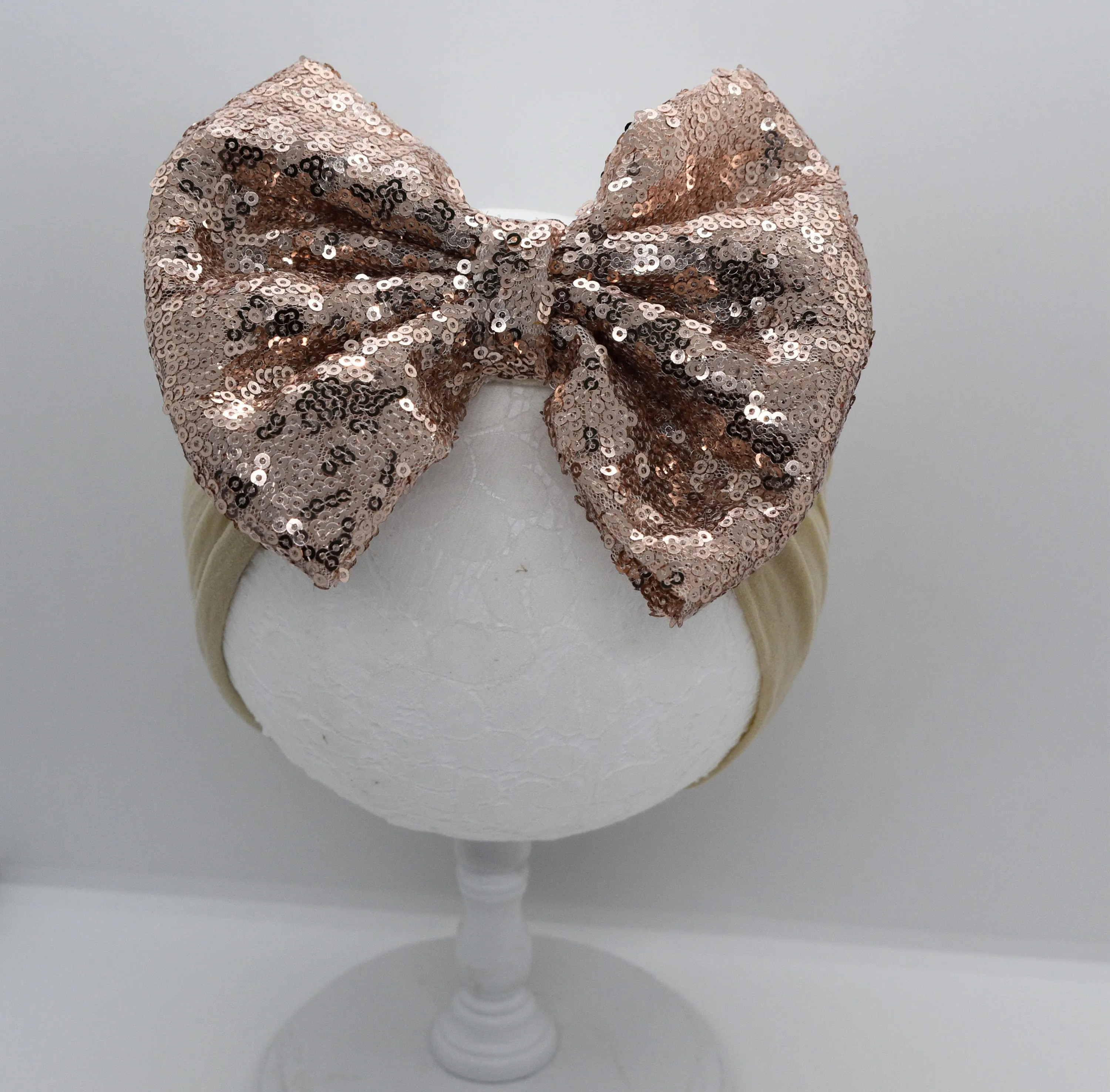 Sequin Bow with Headband