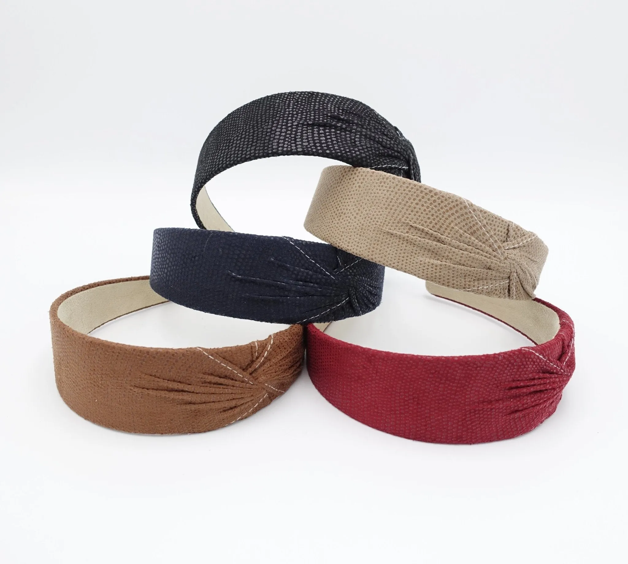 side twist suede fabric headband solid basic casual hairband women hair accessories