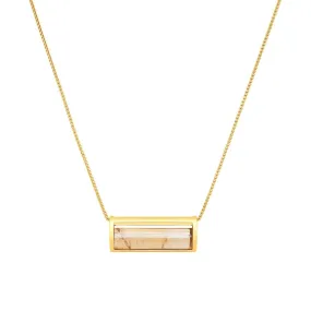 Signature Barrel Necklace   Citrine