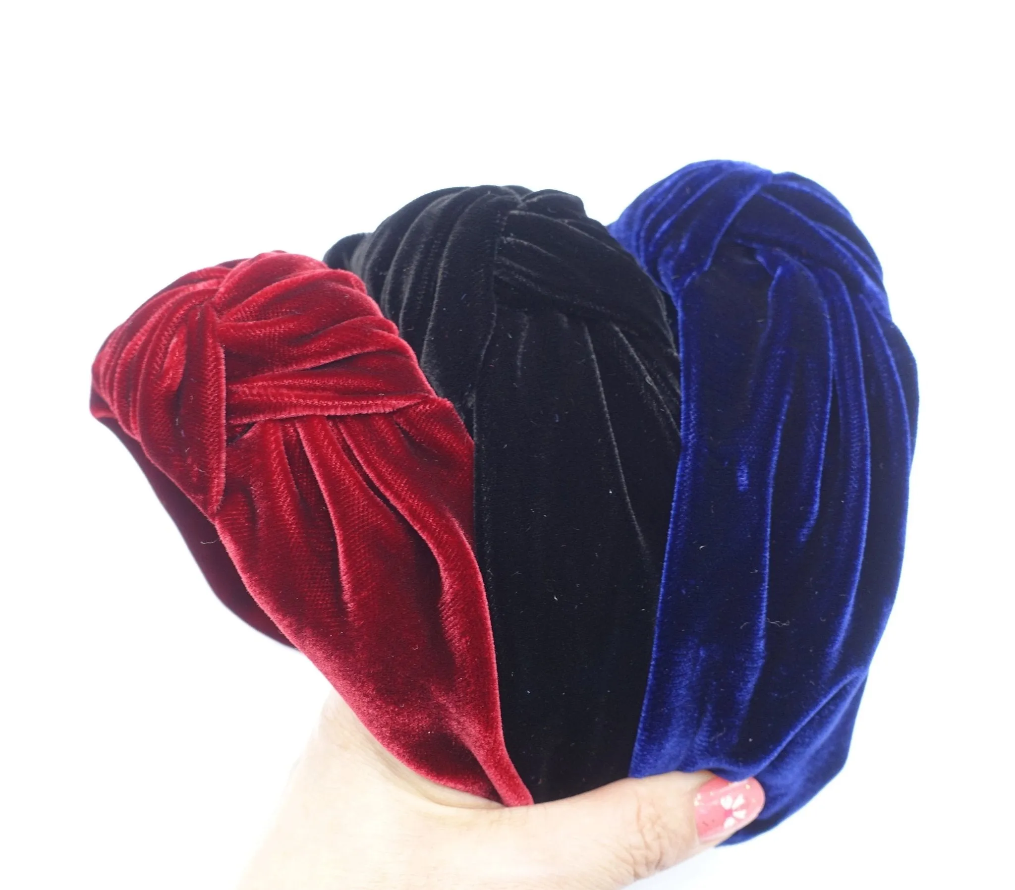 silk velvet headband luxury fabric knot hairband