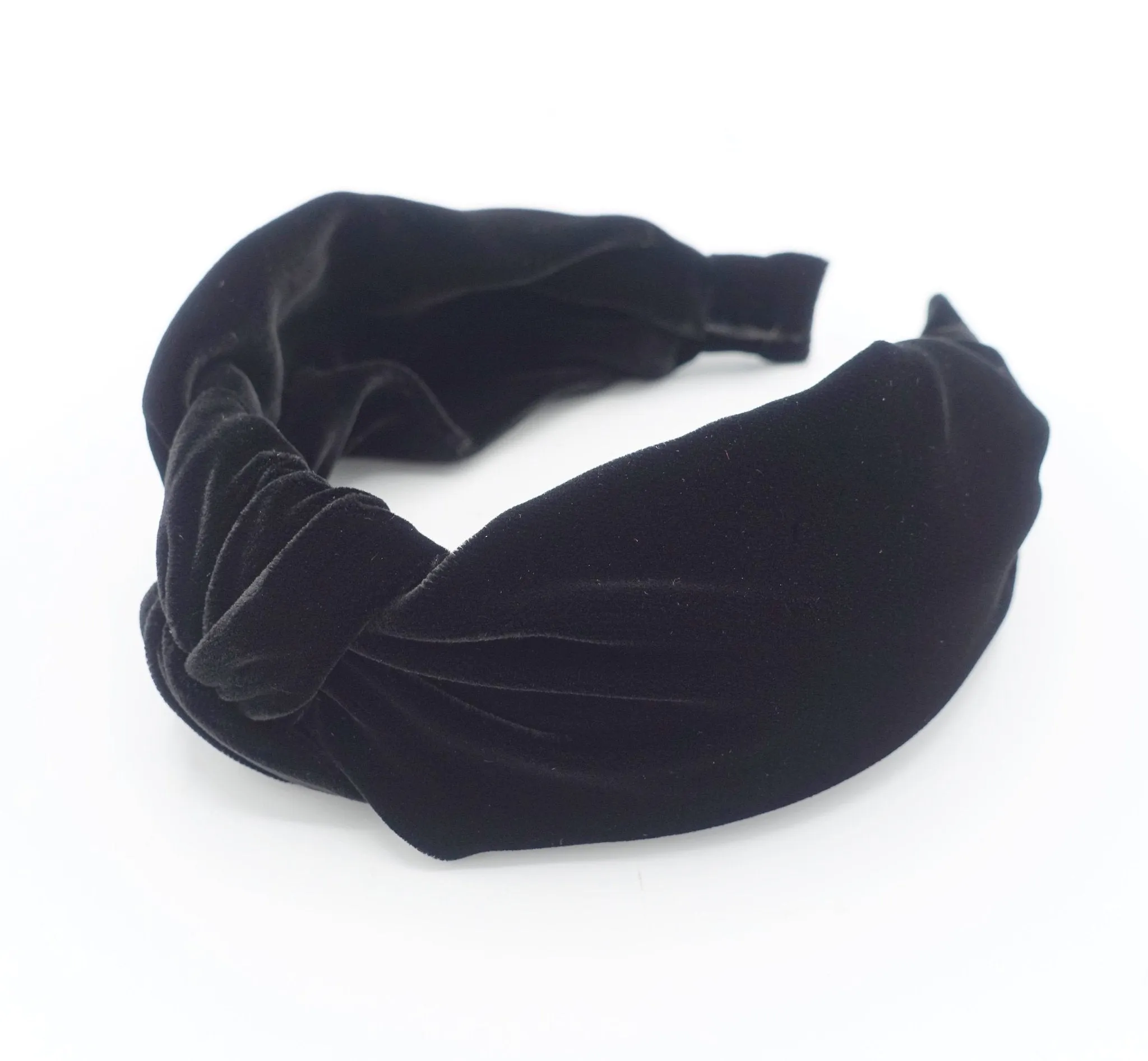 silk velvet headband luxury fabric knot hairband