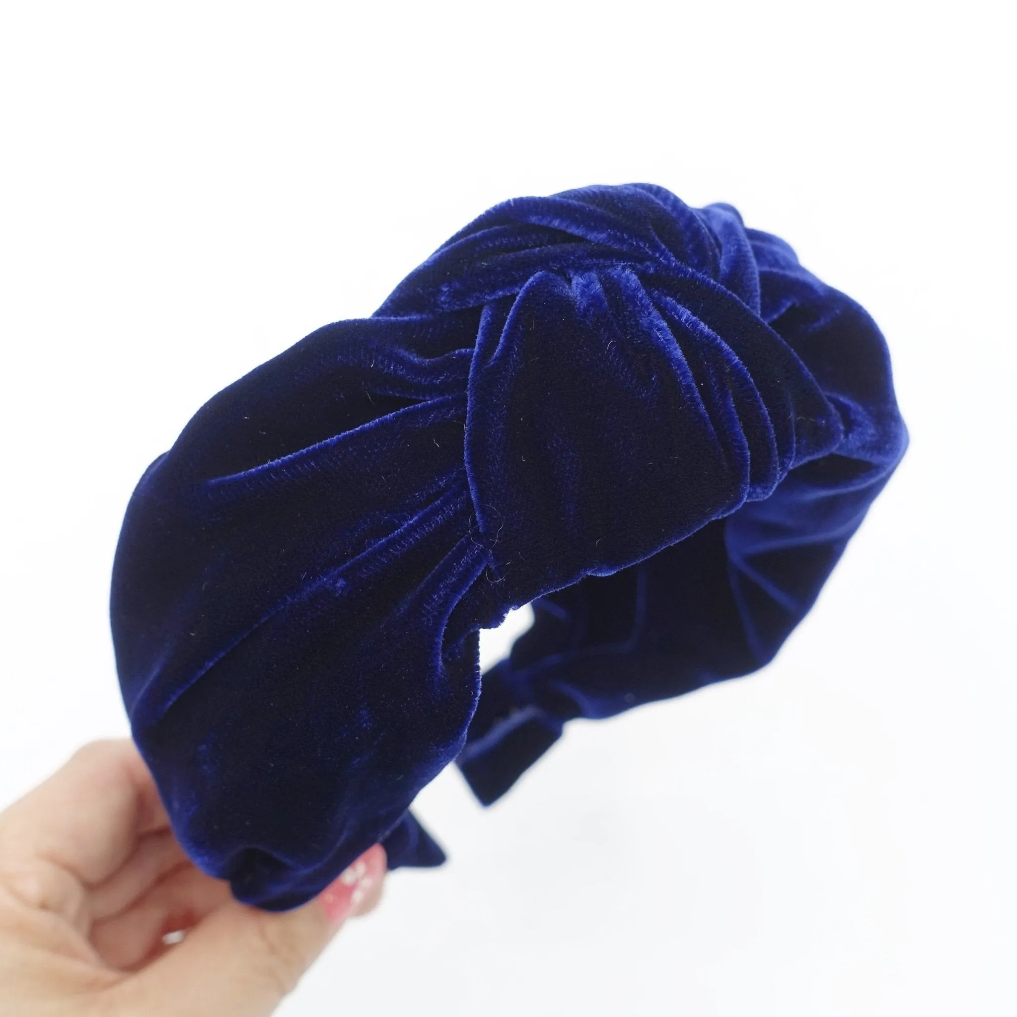 silk velvet headband luxury fabric knot hairband