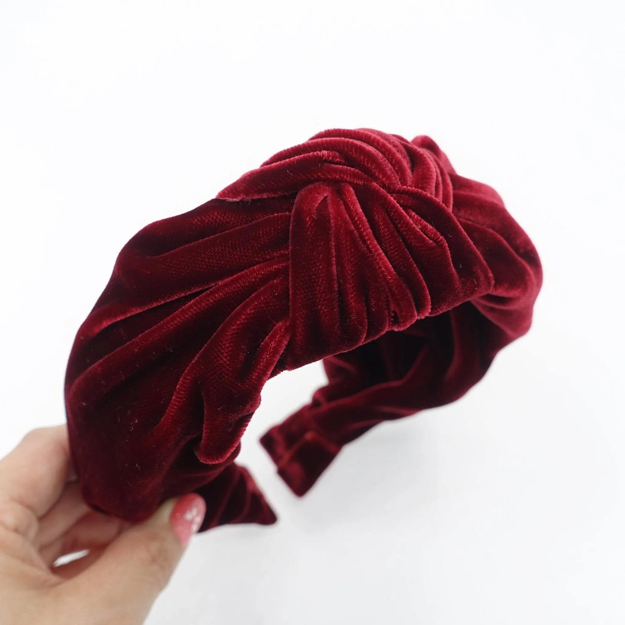 silk velvet headband luxury fabric knot hairband