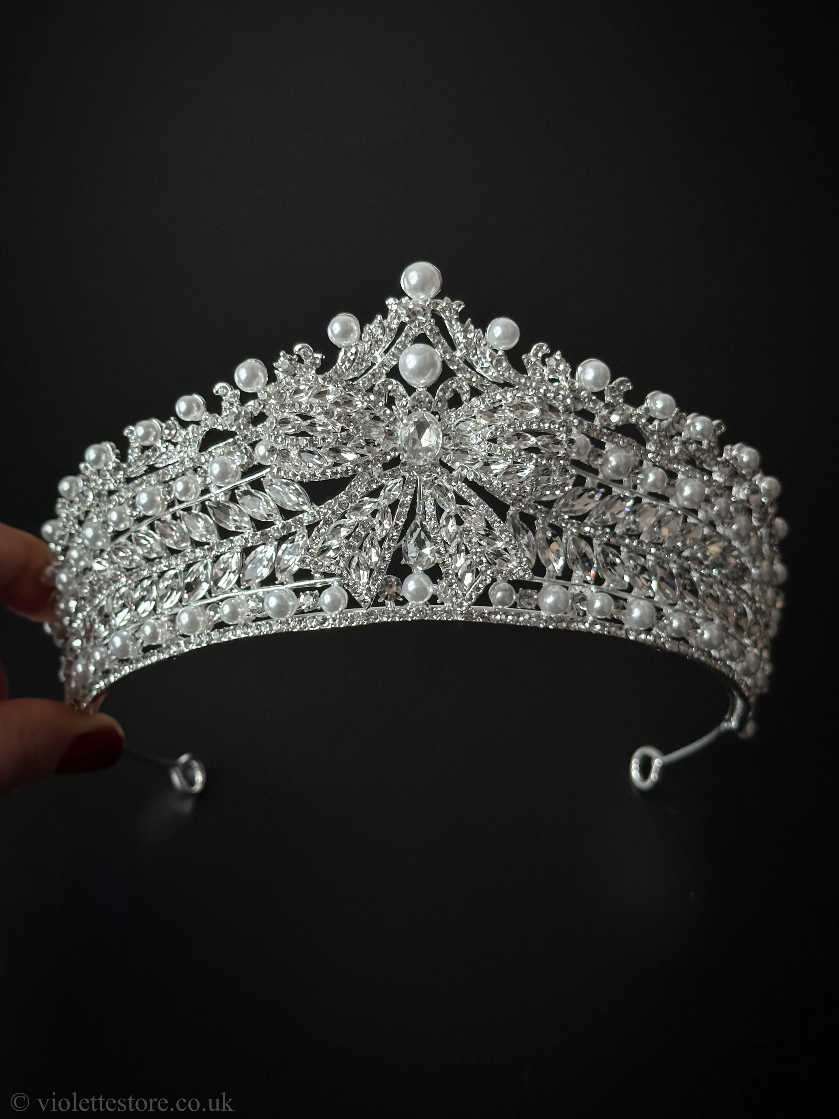 Silver Bow Tiara