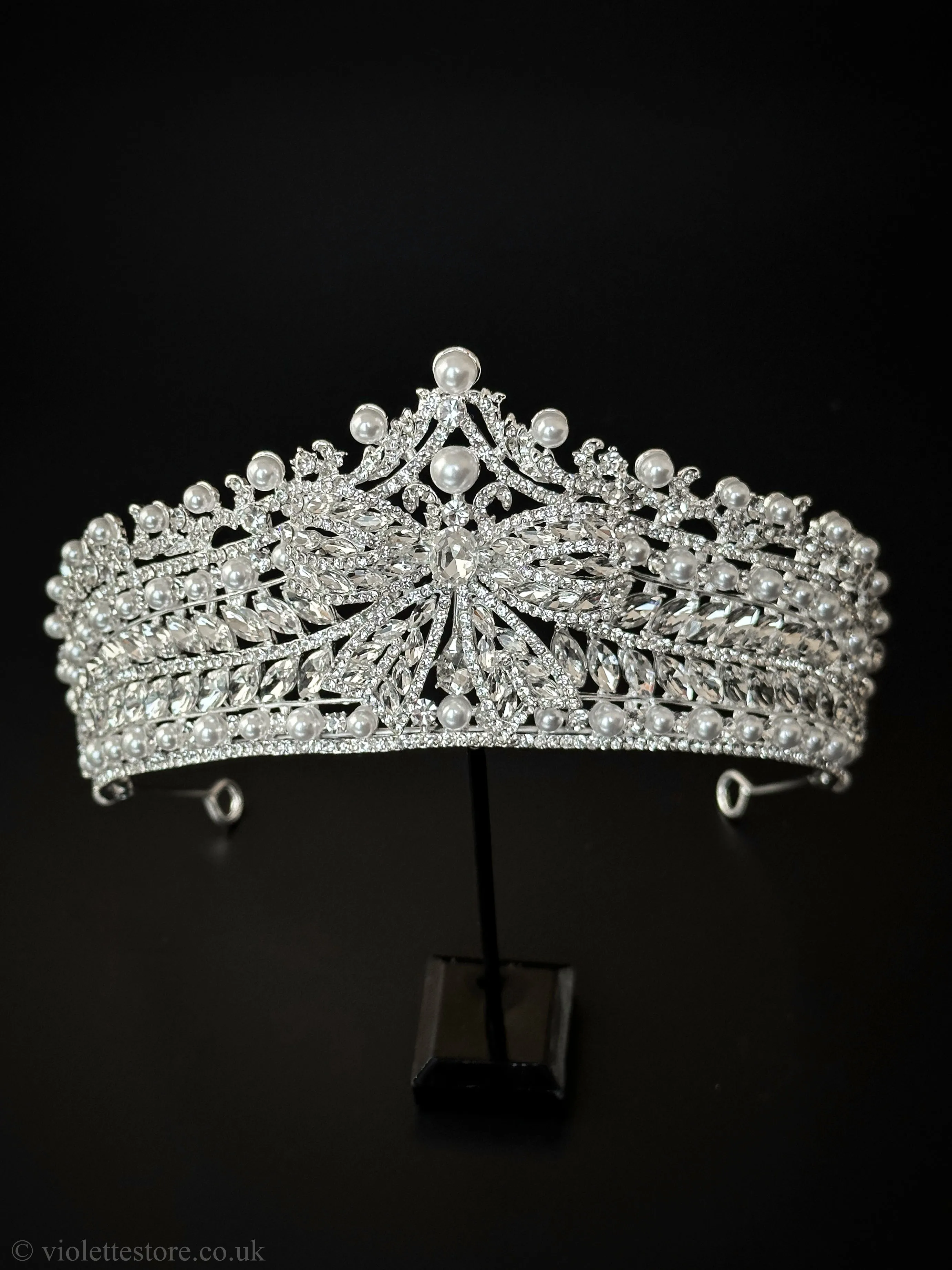 Silver Bow Tiara