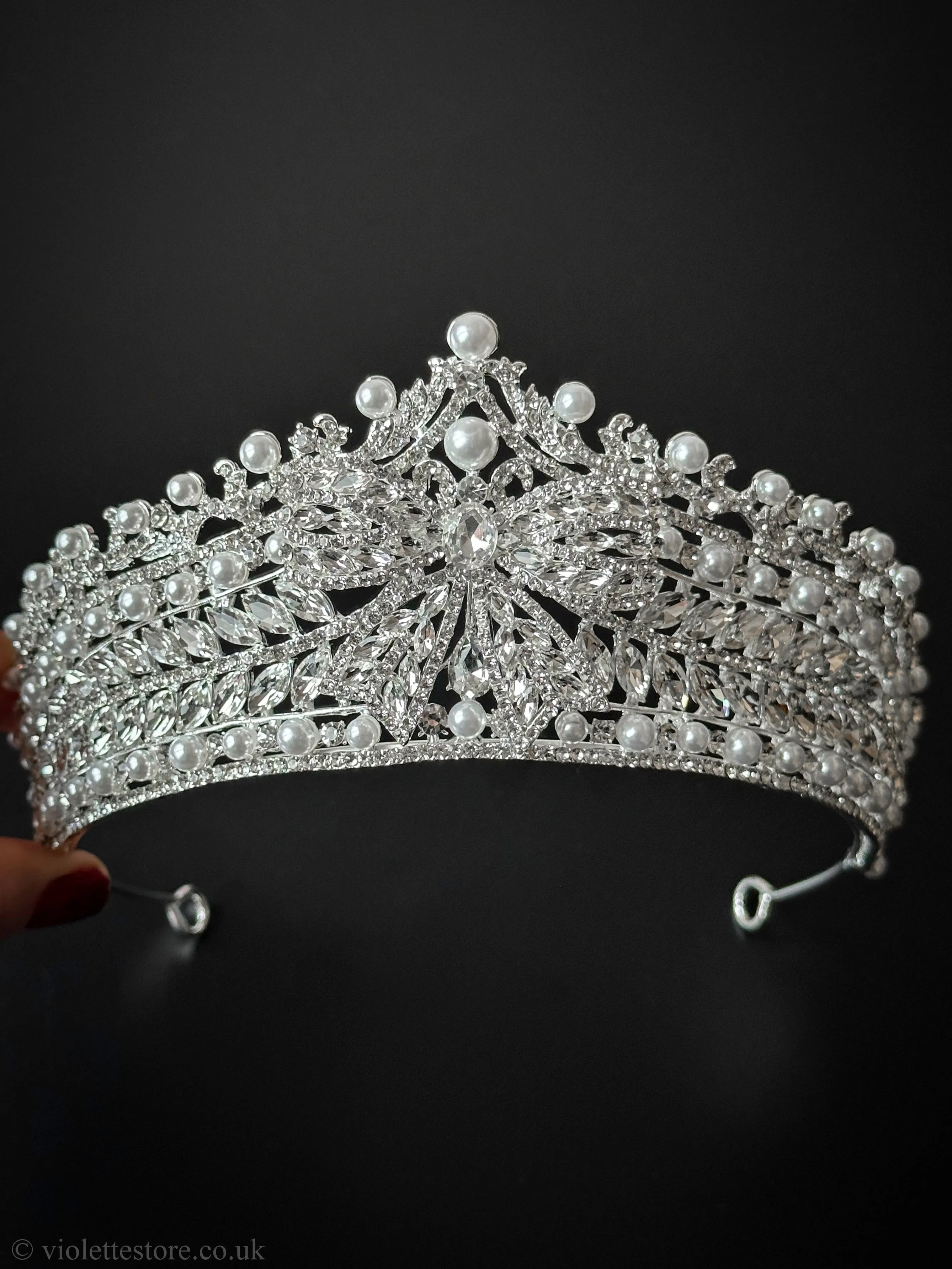 Silver Bow Tiara