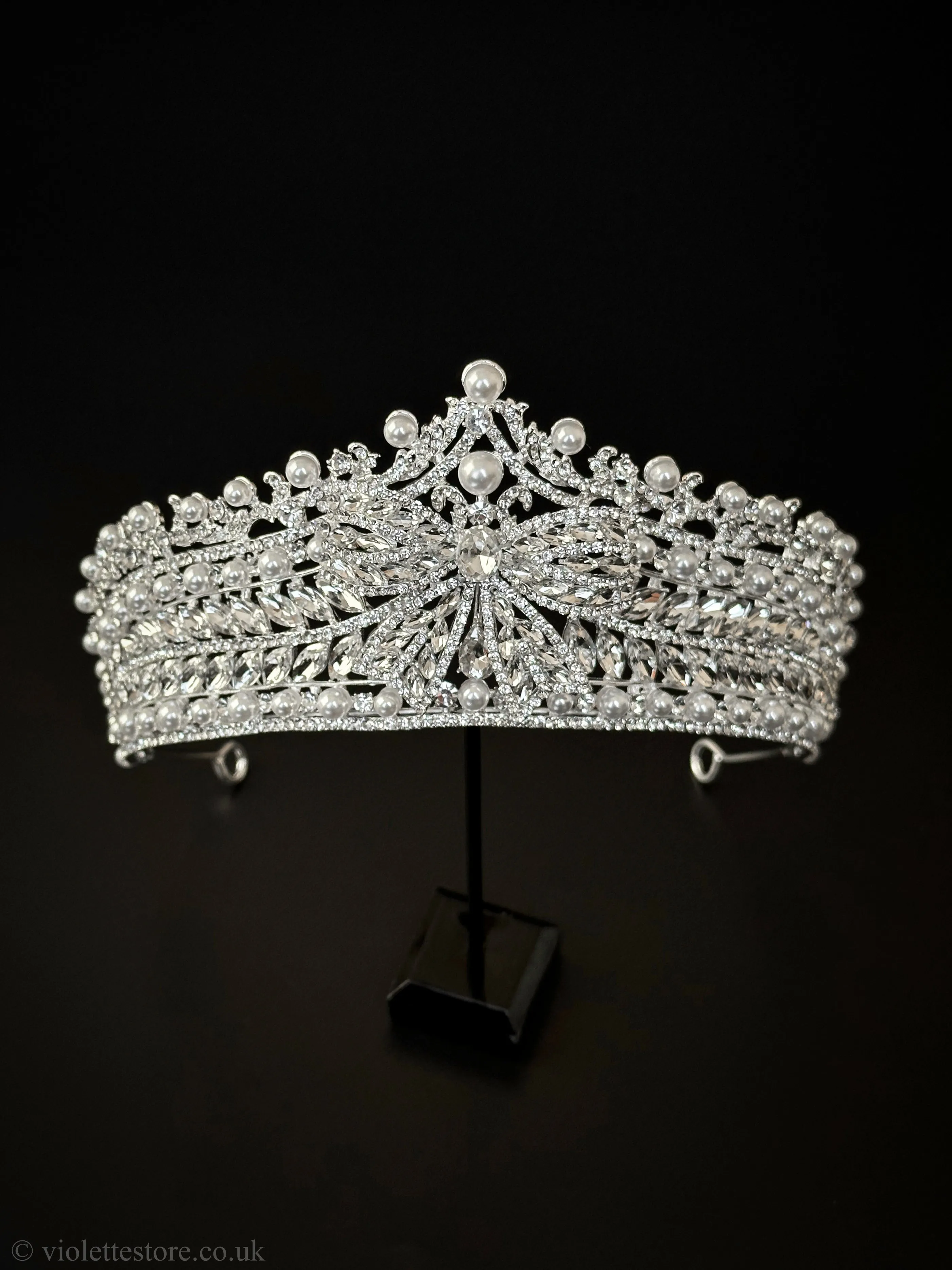 Silver Bow Tiara