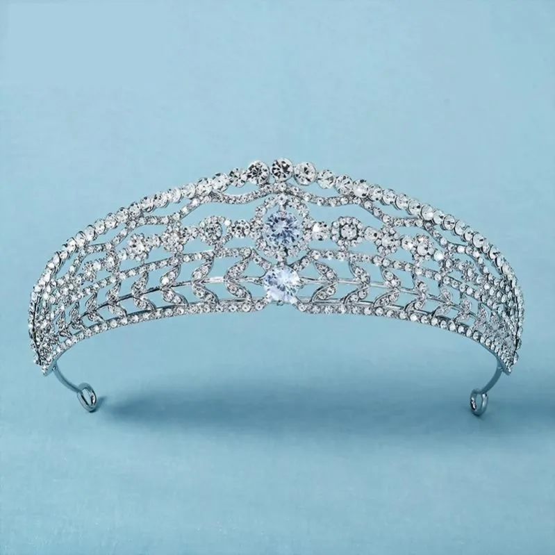 Silver or Gold Color Crystal Rhinestone Tiara Crowns