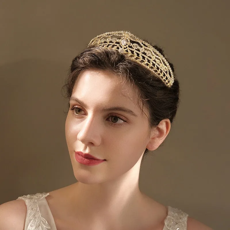 Silver or Gold Color Crystal Rhinestone Tiara Crowns