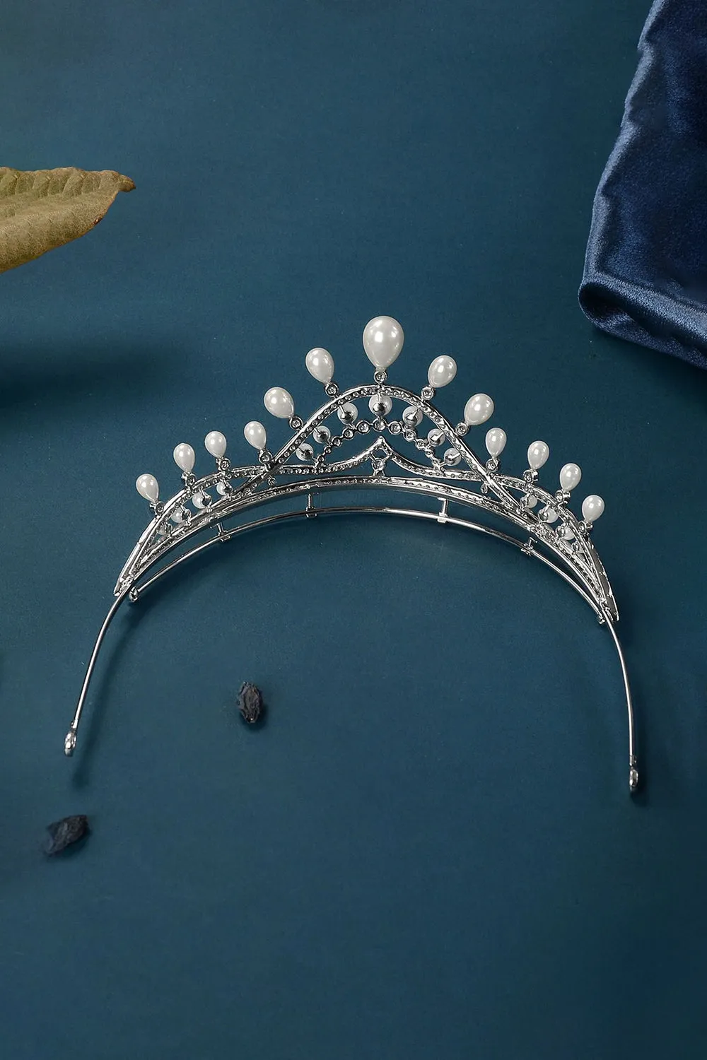 Silver Pearl Radiance Crowns for Women