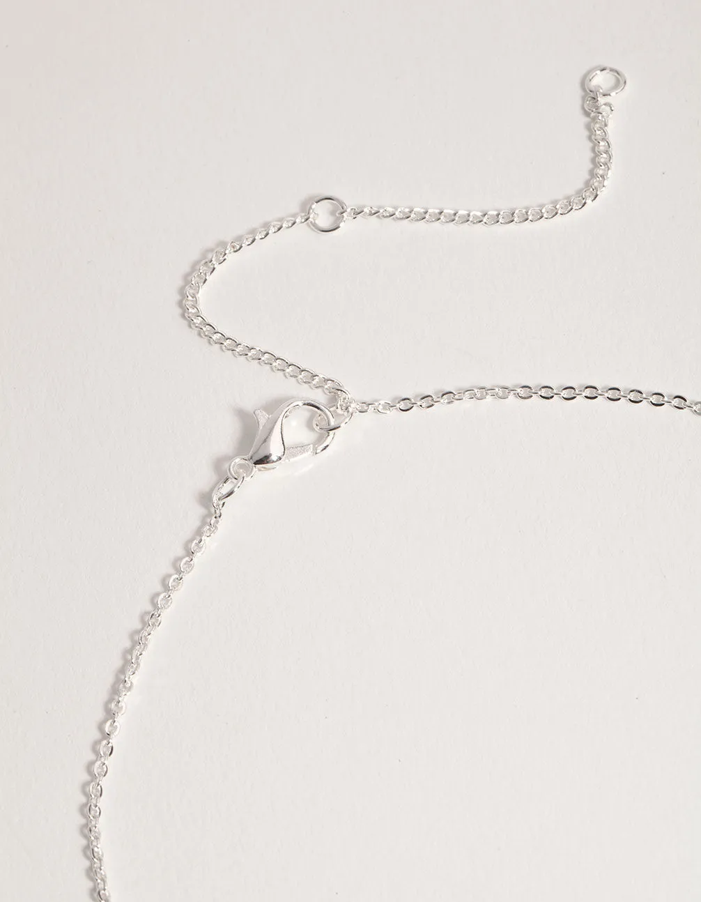 Silver Plated Diamante Star Necklace