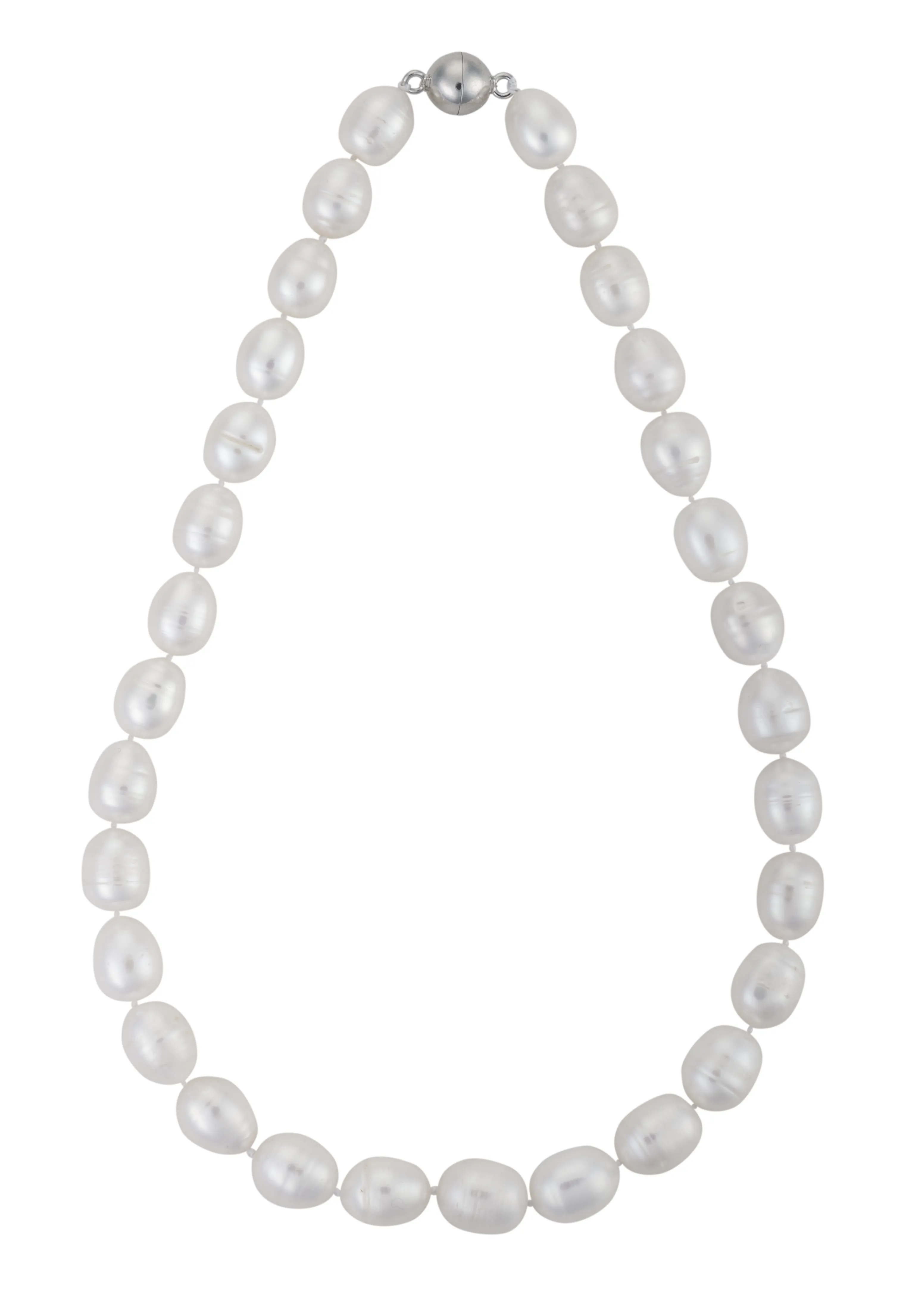 Single-strand baroque pearl necklace