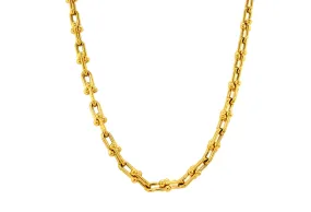 Small "HARDWARE " Gold Plated Necklace