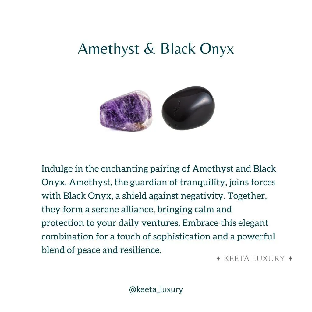 Spiritual Awareness  - Amethyst & Black Onyx Bracelets