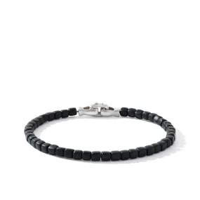 Spiritual Beads Cushion Bracelet with Black Onyx, Size Large