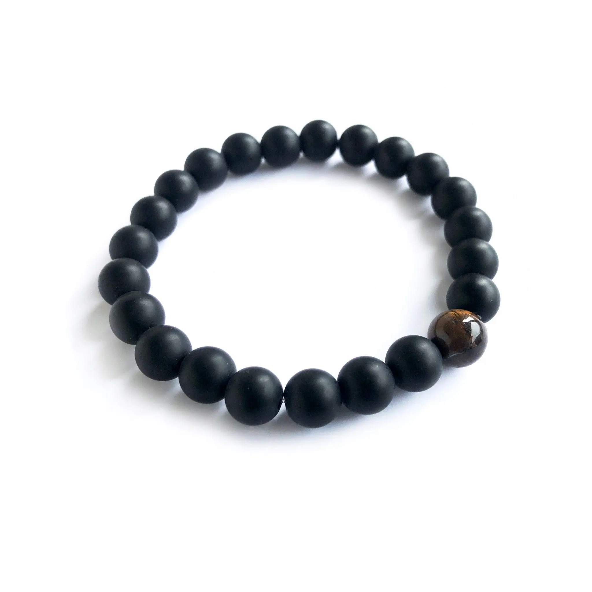 Spiritual Beads Tiger Eye Bracelet | Black