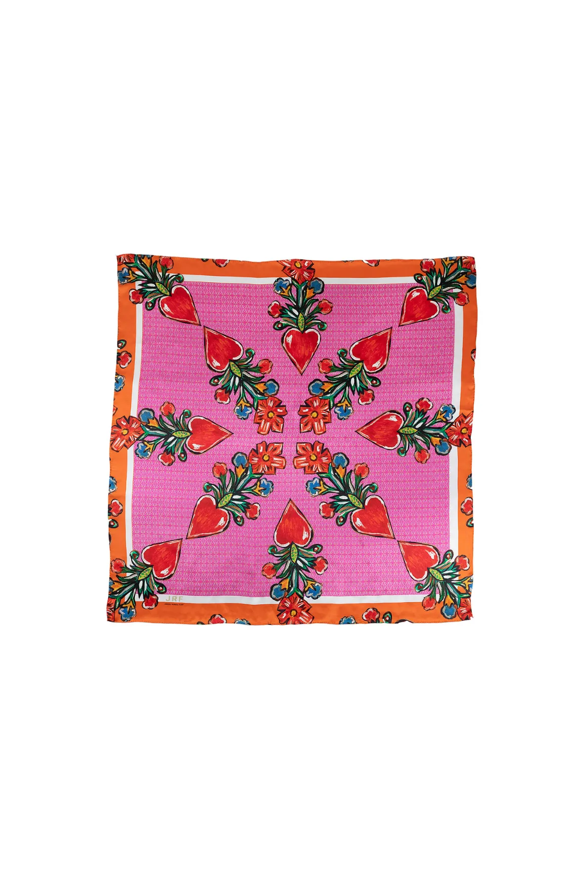 Square Scarf / "Mexican Hearts"