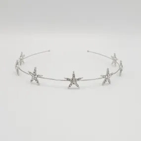 stellar road rhinestone star headband thin headband for women