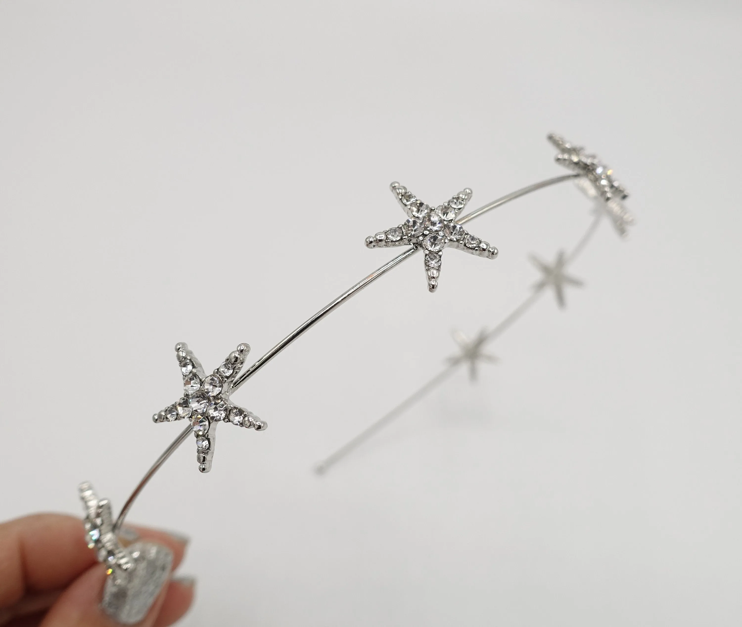 stellar road rhinestone star headband thin headband for women