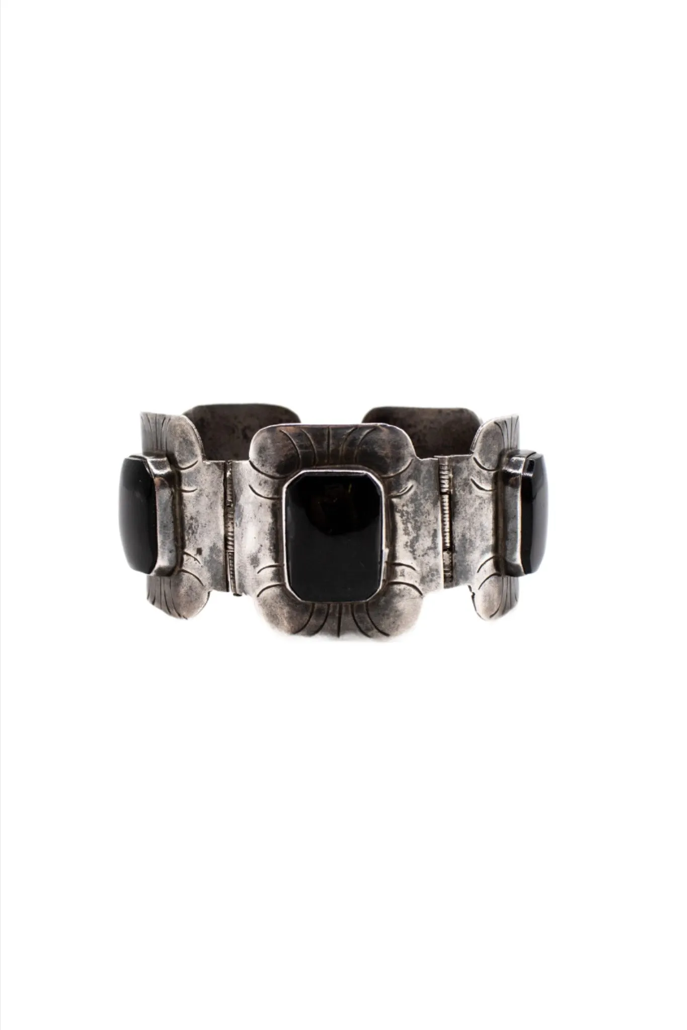 Sterling & Black Onyx Bracelet 1960s