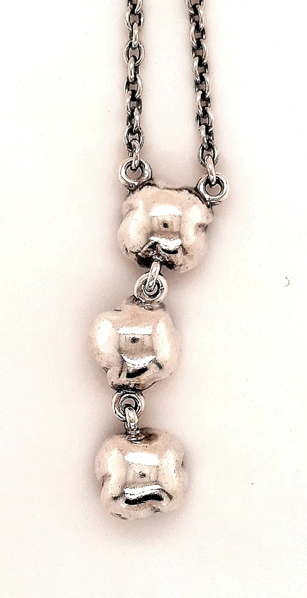 Sterling Silver & Pearl Three Wishes Pandora Necklace