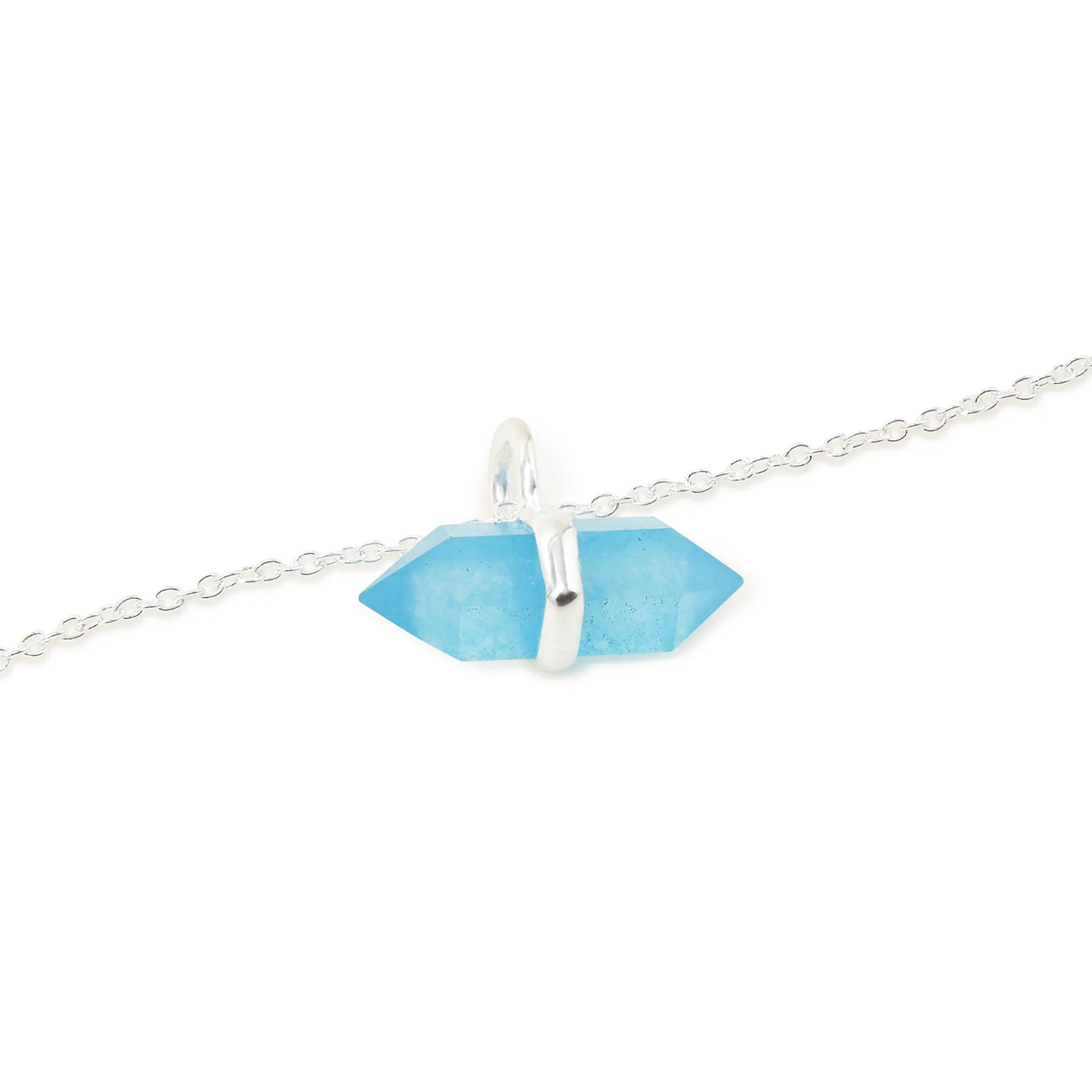 Sterling Silver Stone Pendant Necklace