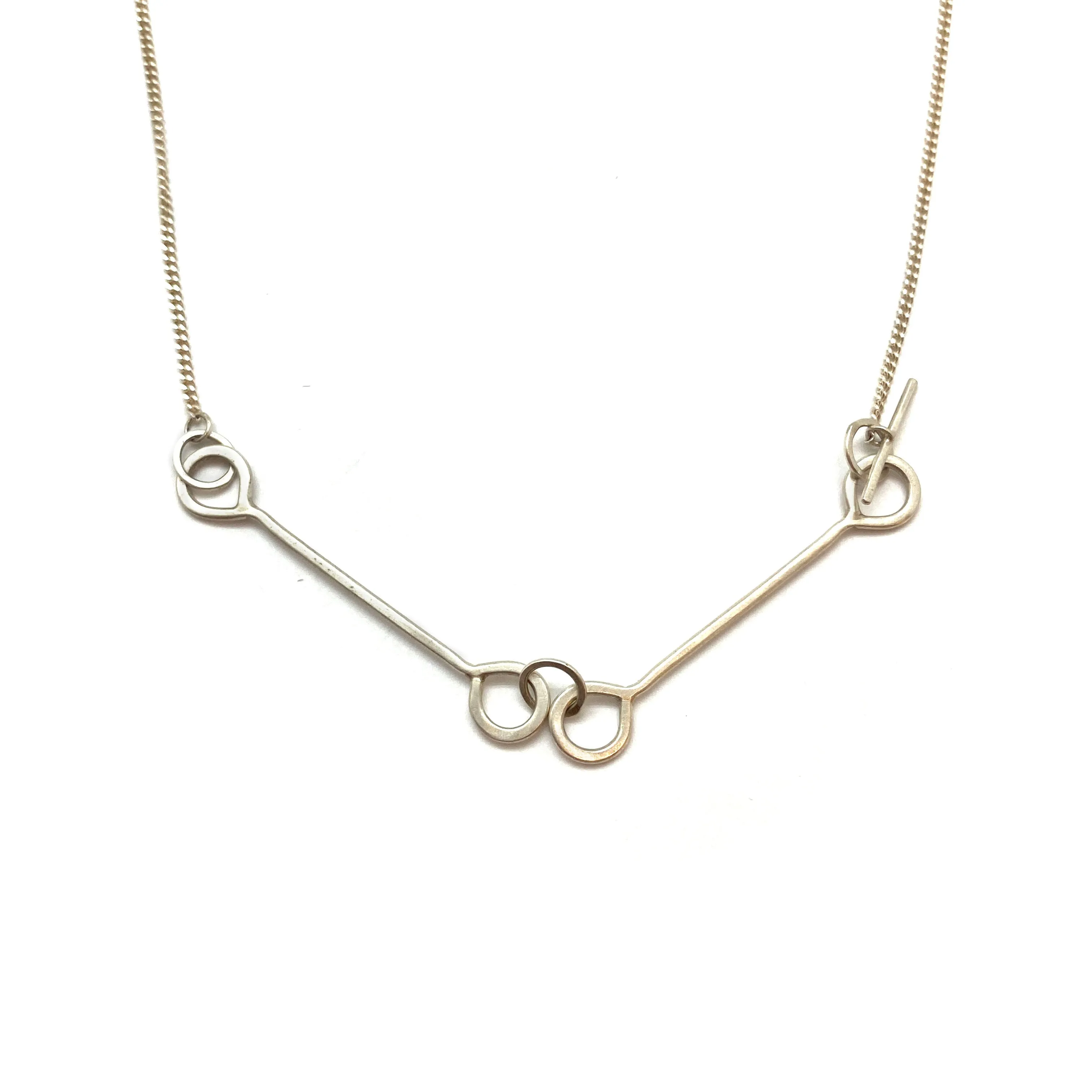 Sterling Silver Toggle Necklace