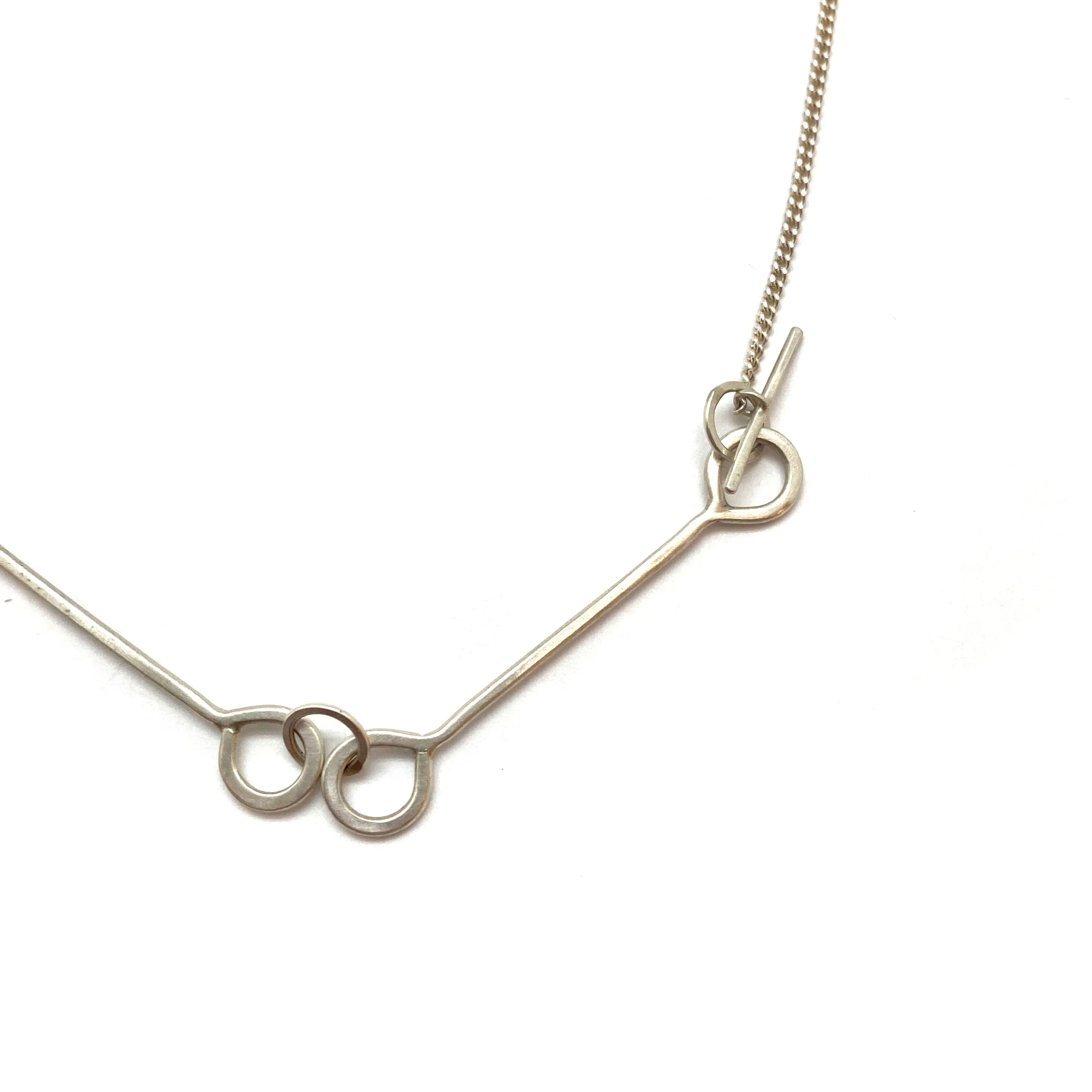 Sterling Silver Toggle Necklace