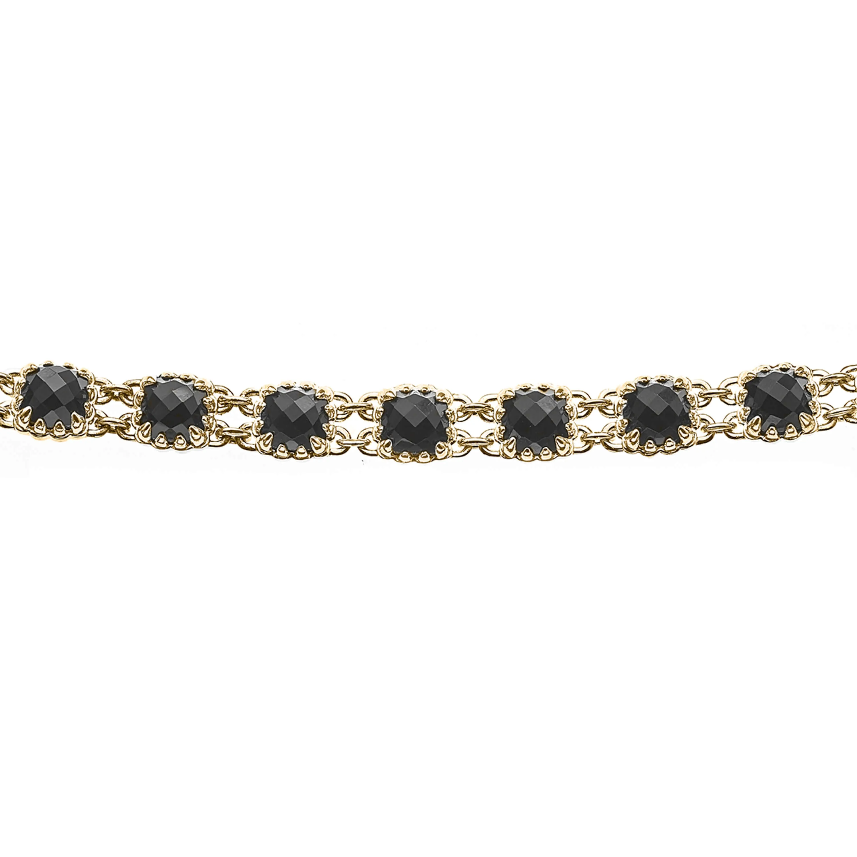 Stolen Girlfriends Club Love Claw Eternity Bracelet - Gold Plated & Onyx