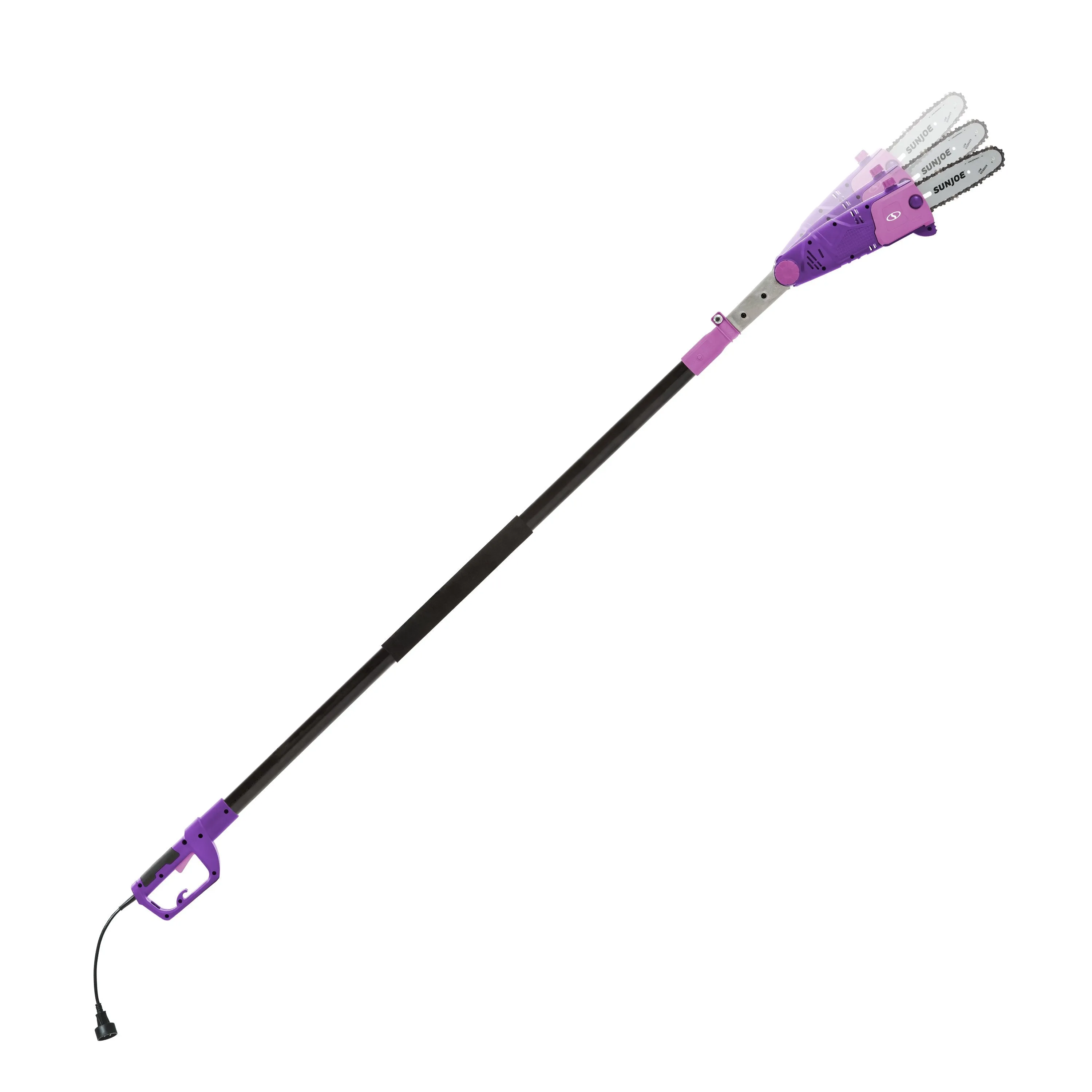 Sun Joe SWJ802E-PRP Electric Multi-Angle Pole Chain Saw | 8 inch | 6.5 Amp (Purple)