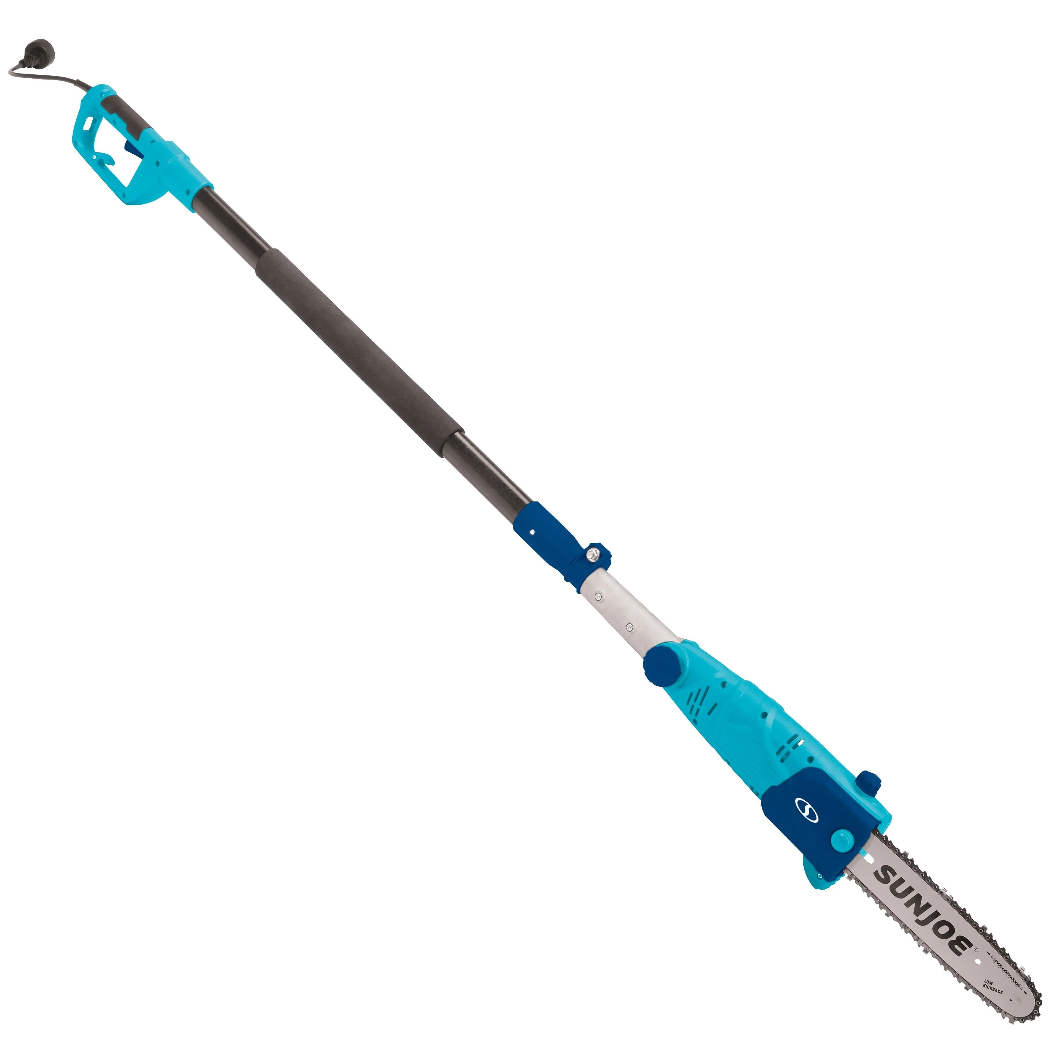 Sun Joe SWJ803E-BLU Electric Multi-Angle Pole Chain Saw | 10 inch | 8.0 Amp (Sky Blue)