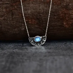 Sunrise Flower - Moonstone Necklace