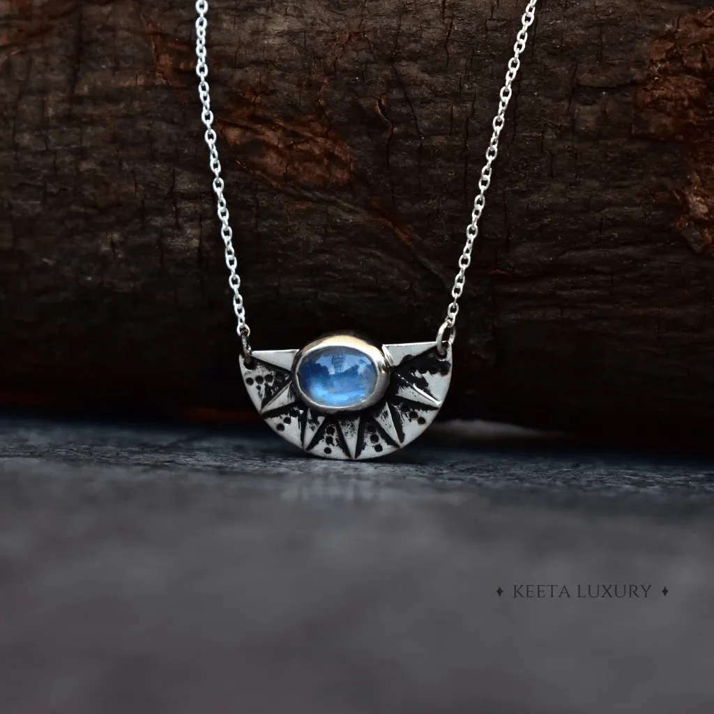 Sunrise Flower - Moonstone Necklace