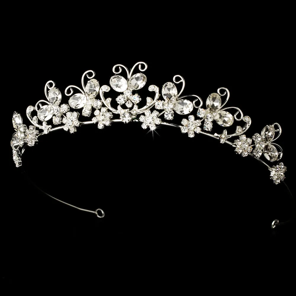 Super Pretty Crystal Butterfly Like Bridal Tiara