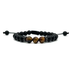 The Black and Brown Tiger Eye Thread Bracelet