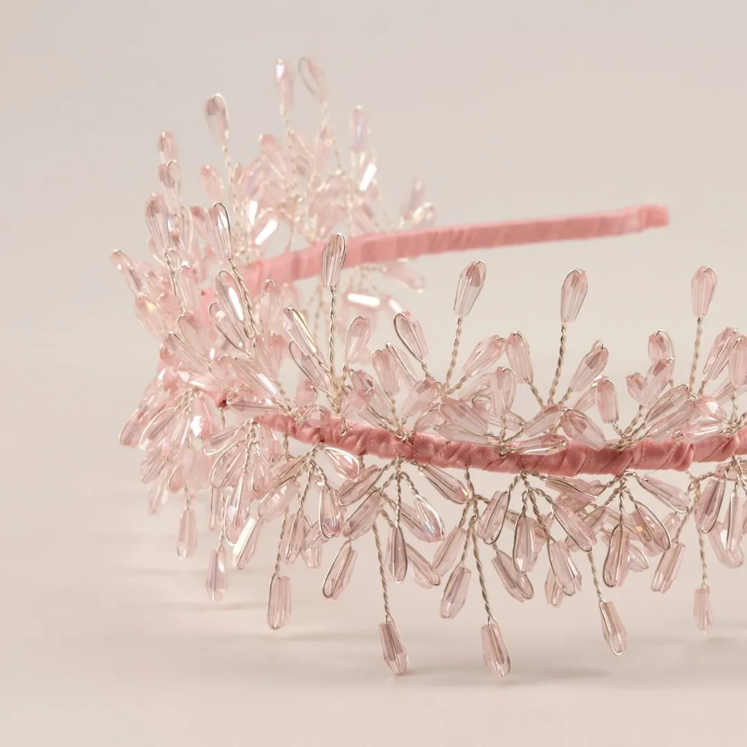 The Laelyn Girls Pink Crystal Headband