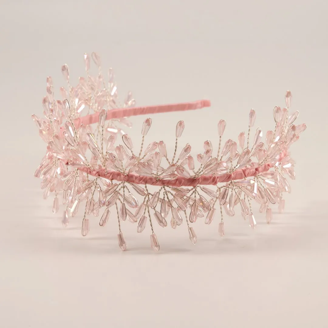 The Laelyn Girls Pink Crystal Headband