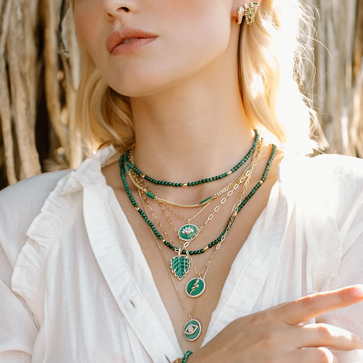 The Malachite Choker - Bali Beaded by Joy Dravecky