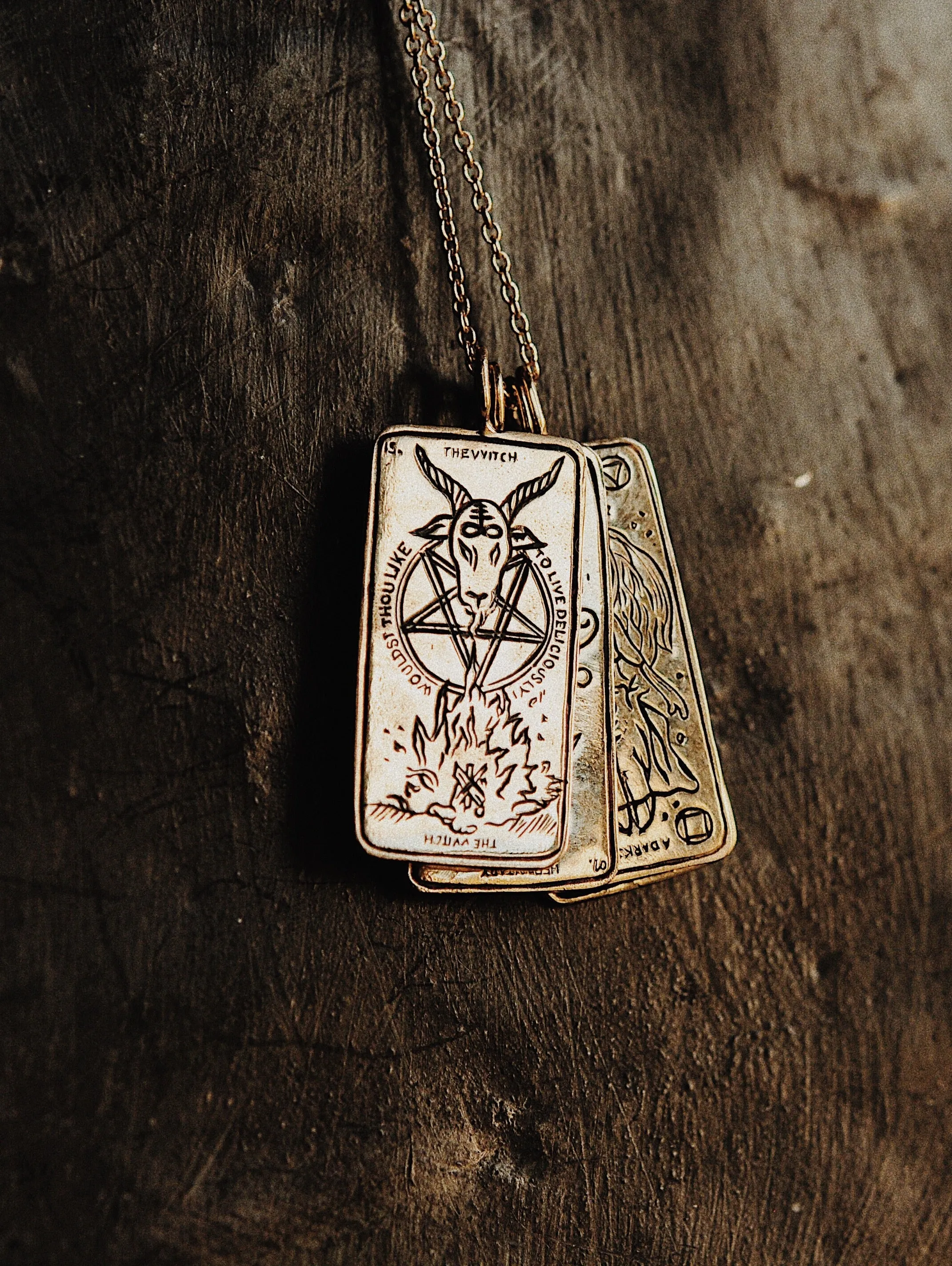 The Witch Tarot Card Necklace - Ready-to-ship