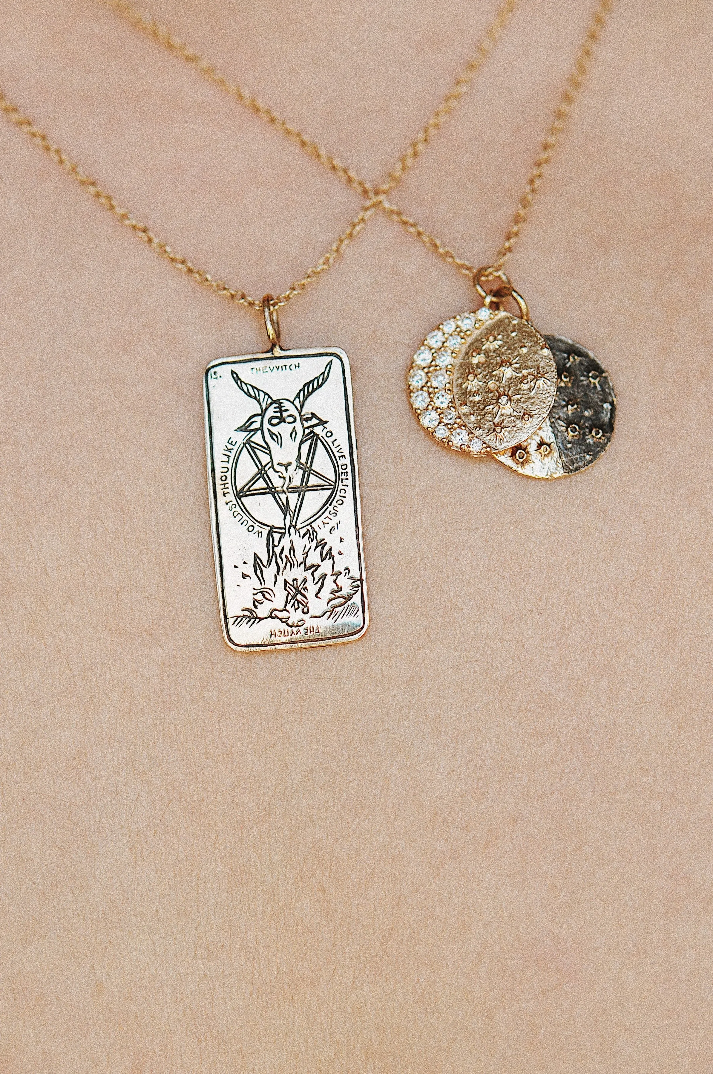 The Witch Tarot Card Necklace - Ready-to-ship