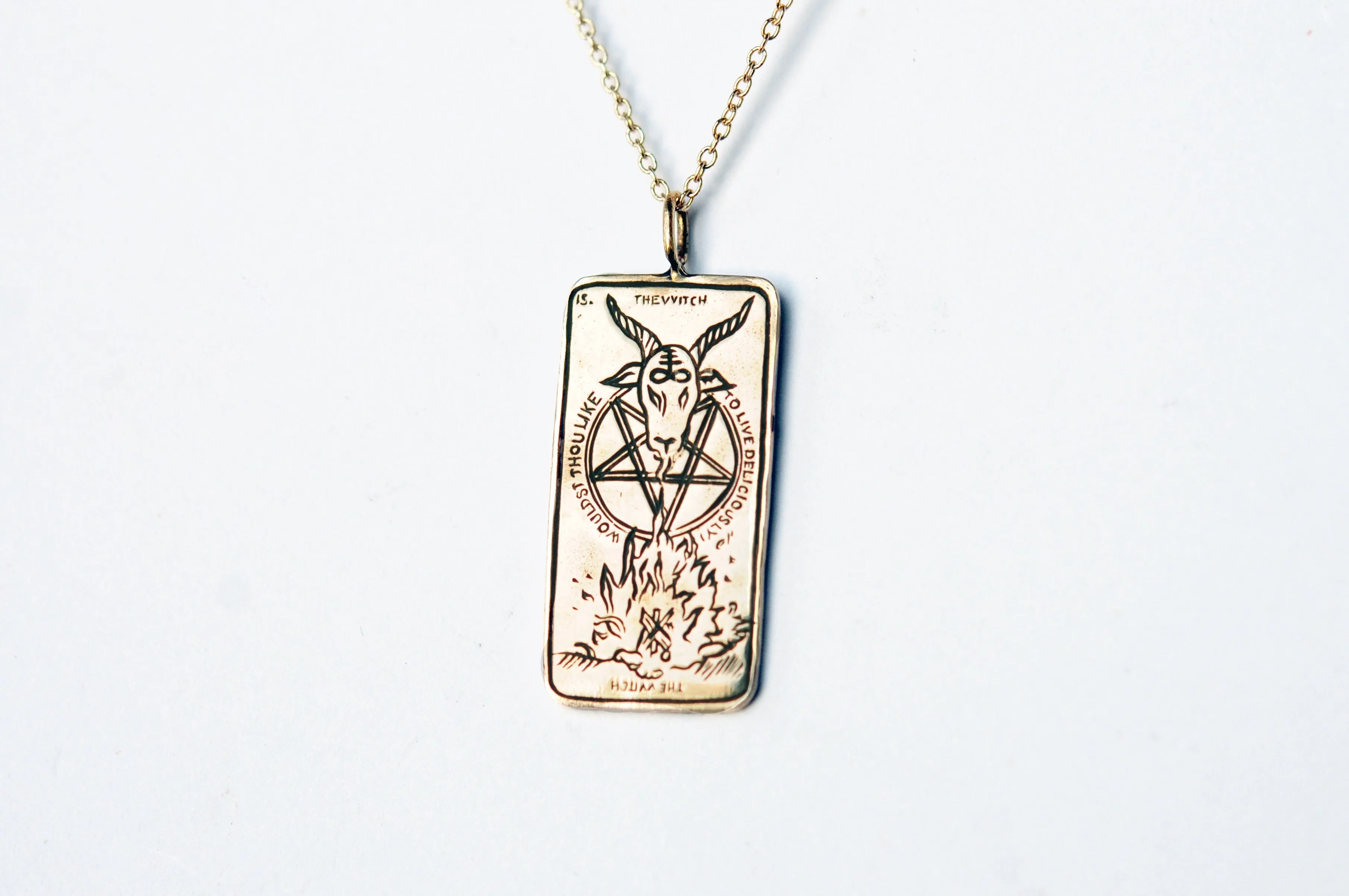 The Witch Tarot Card Necklace - Ready-to-ship