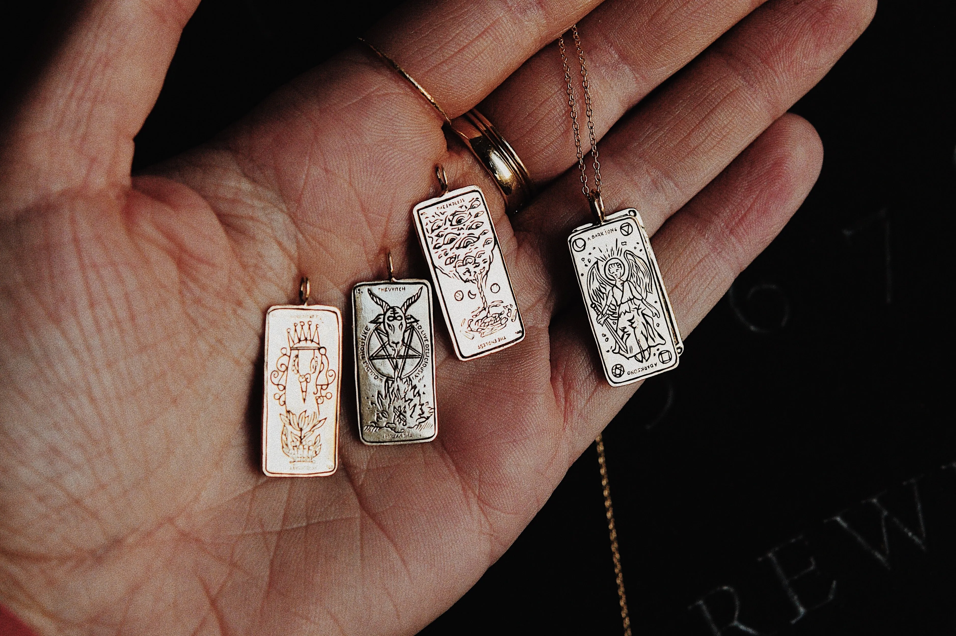 The Witch Tarot Card Necklace - Ready-to-ship