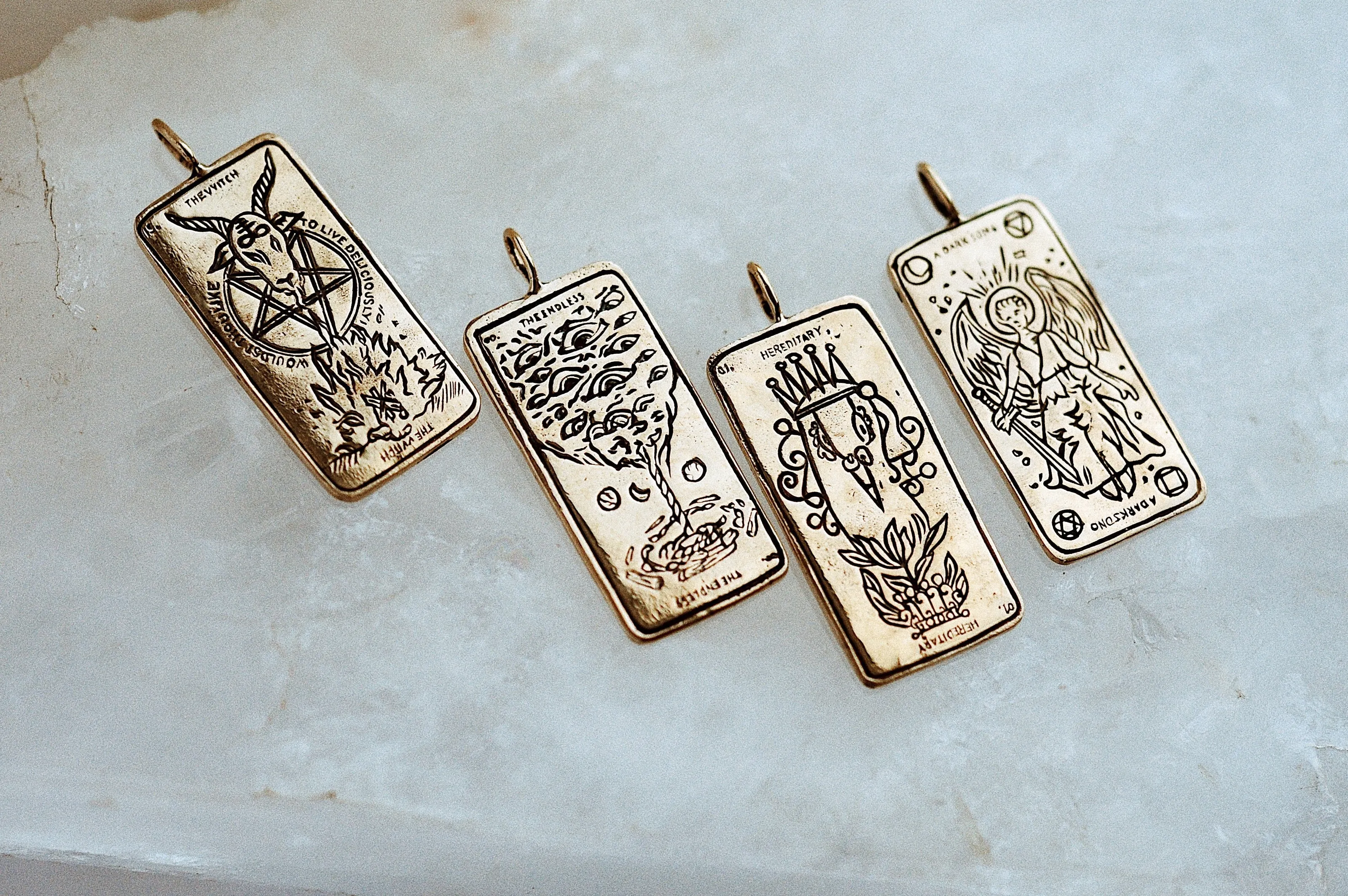 The Witch Tarot Card Necklace - Ready-to-ship