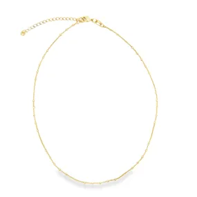 Thin Ball Bead Cable Necklace (H291)