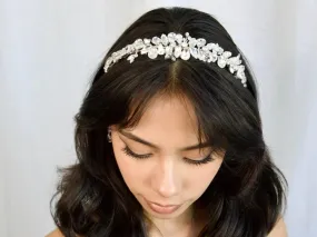 Tiana - Pear and Marquise Sparkling Crystal Bridal Headband Crown