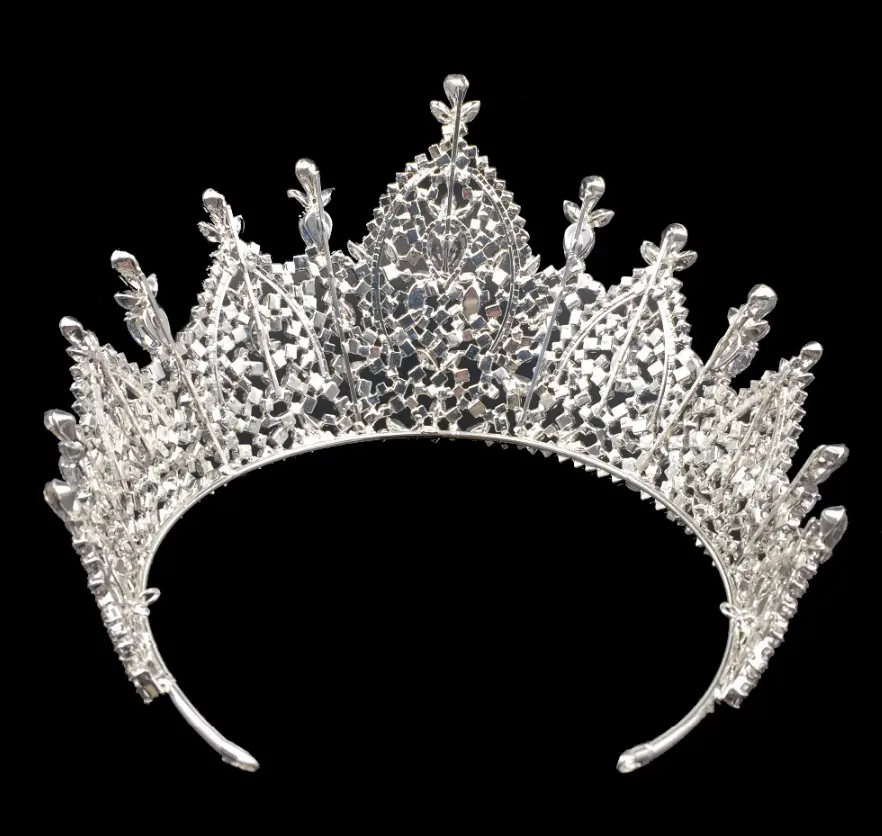 Tiara Bridal Crown Pageant Wedding Hair Accessories Royal Zirconia Imperial Crown